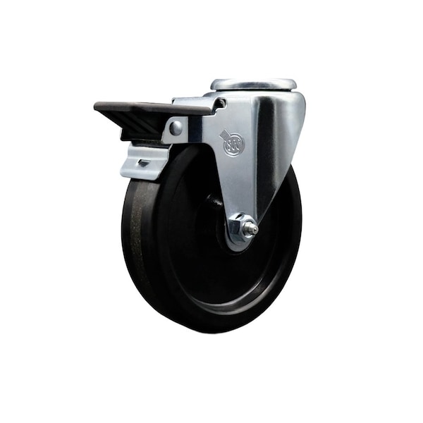 5'' Phenolic Wheel Swivel Bolt Hole Caster with Posi Lock Brake